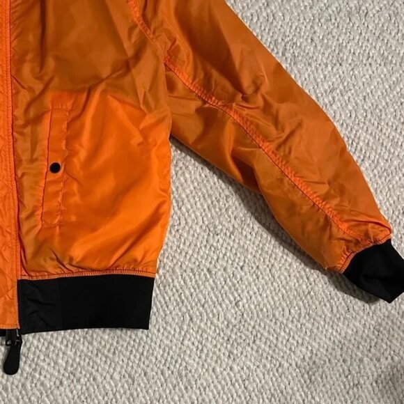 Alpha Industries MA-1 Flight Jacket (Black/Orange Reversible) - Size M (Fits S/M - Picture 10 of 11